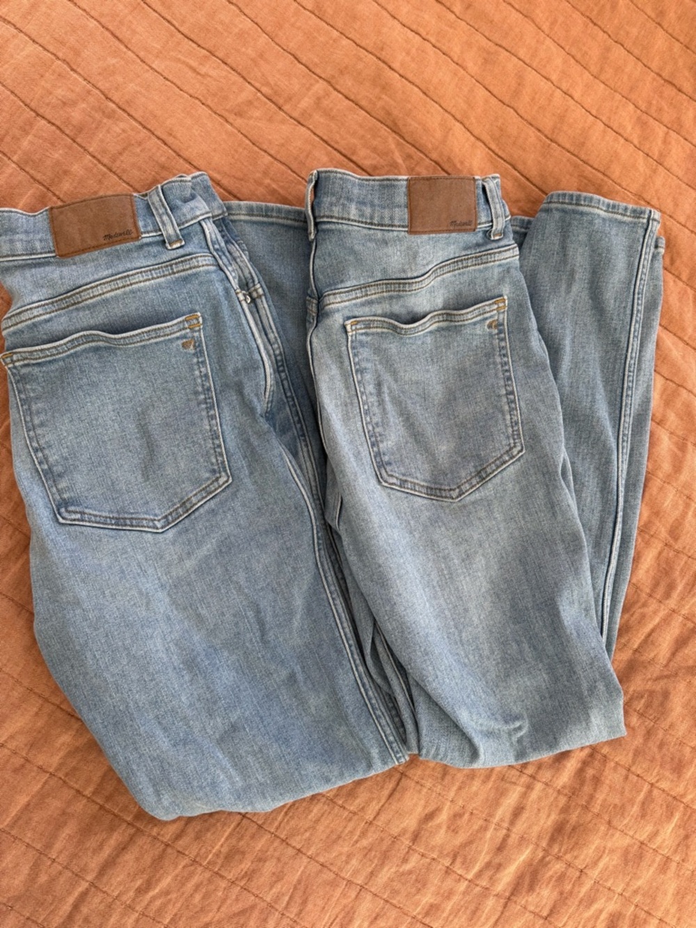 Madewell Light Wash stovepipe jeans